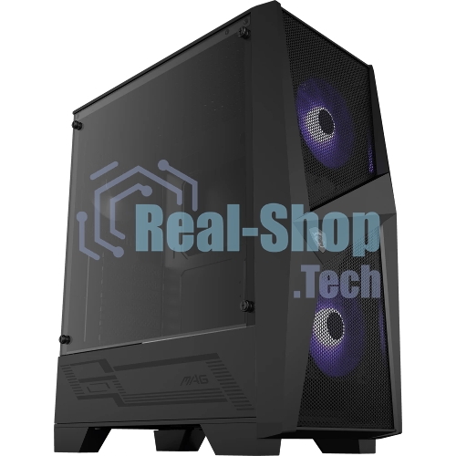 Компьютерный корпус MSI MAG FORGE 100M/mid-tower, ATX, tempered glass side panel/2x RGb 120мм & 1x 120мм fans inc./MAG FORGE 100M