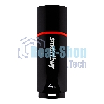 Флешка USB Smartbuy Crown black (SB4GBCRW-K), 4Gb, USB 2.0, R/W 25/15, черный/красный
