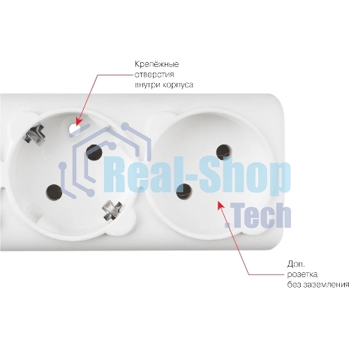 Сетевой фильтр PowerCube, PC 5 м 6 р, белый, 16А, SPG6-A2
