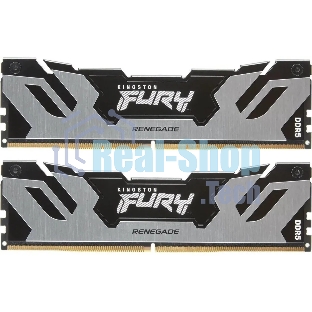 Оперативная память Kingston Fury Renegade, DDR5, 32Gb (2x16Gb), 7600MHz, CL38, DIMM, с радиаторами, серебристый/черный