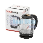 Чайник электрический Starwind SKG1052 1.8 л, 1500 Вт, темно-коричневый/бронзовый (корпус: стекло)