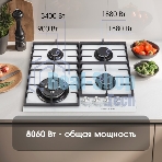 Газовая варочная панель Zigmund & Shtain M 28.6 W белый