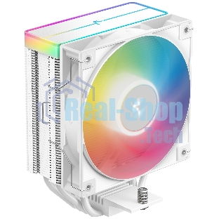 Кулер для процессора DEEPCOOL AG400 WH ARGb V2 белый 120мм алюминий+медь 2100rpm 31.6db 4-pin 220W 152мм