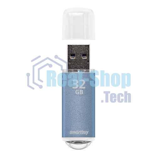 Флешка USB Smartbuy V-Cut series Blue (SB32GbVC-B), 32Gb, USB 2.0, R/W 25/15, голубой