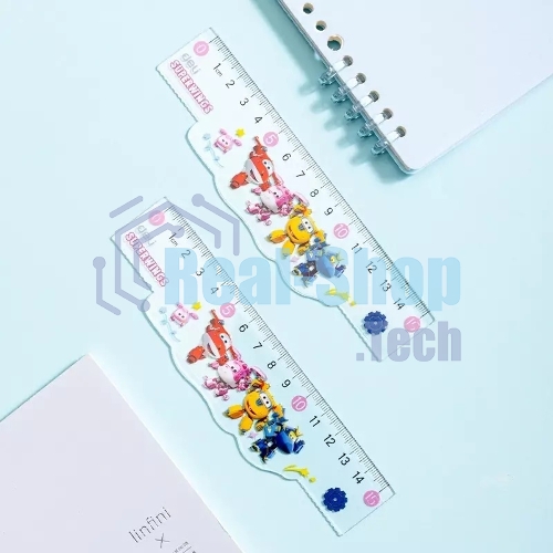 Линейка Deli Super Wings EH658 пластик дл. 15 см ассорти