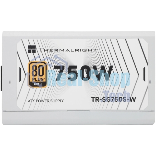 Блок питания 750W/Power Supply Thermalright, 750W 80+ Gold (ATX, 3.1, PCIe 5.1, Non-modular, 1x24(20+4)pin, 1xCPU 8(4+4)pin, 2xPCIe*2 8(6+2)pin, 5xSATA3, 1x12+4pin (12VHPWR PCIe 5.1 12+4pin 600mm), 3xMOLEX4pin, Active, 120x120мм, 150x140x86mm, APFC, white)