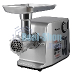 Мясорубка электрическая Sakura SA-6426 Professional серый, 3000 Вт, 2.5 кг/мин, реверс, защита от перегрузки, насадки - 5