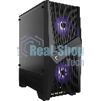 Компьютерный корпус MSI MAG FORGE 100M/mid-tower, ATX, tempered glass side panel/2x RGb 120мм & 1x 120мм fans inc./MAG FORGE 100M