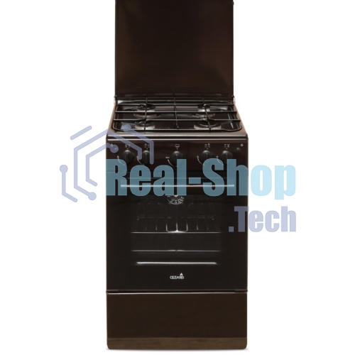Плита газовая Cezaris ПГ 2150-07 коричневый, конфорок 4 шт, духовка 43 л, 51 см x 85 см x 55 см