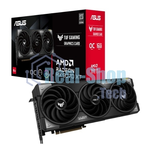 Видеокарта ASUS RX9070XT TUF GAMING OC 16Gb GDDR6 256bit 3xDP HDMI 3FAN RTL TUF-RX9070XT-O16G-GAMING