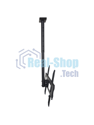 Потолочное крепление Wize Pro CU6560A для дисплеев 37 75, Max VESA 600x400, наклон -3°/+10°, поворот 360°, длина штанги 91-150 см, до 50 кг, черный