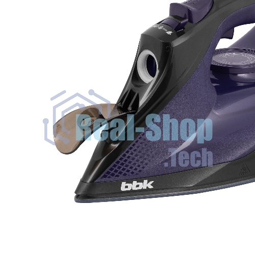 Утюг BBK ISE-2413 (B/V) черный/фиолетовый, 2400 Вт, 40 г/мин, 140 г/мин, 450 мл