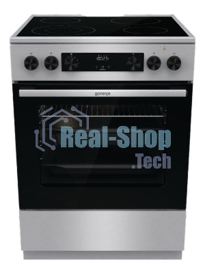 Плита электрическая Gorenje GECS6C70XC серебристый, конфорок 4 электрических, духовка 71 л, 60 см x 85 см x 60 см