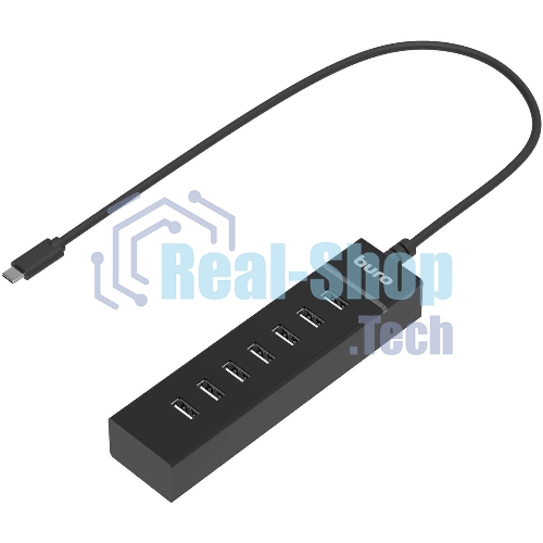 USB-концентратор Buro BPH-C-P107, USB-C, USB 2.0 7 портов, USB