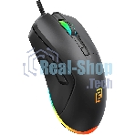 Мышь проводная Oklick 750G черный, 7200 dpi, USB, кнопки - 5