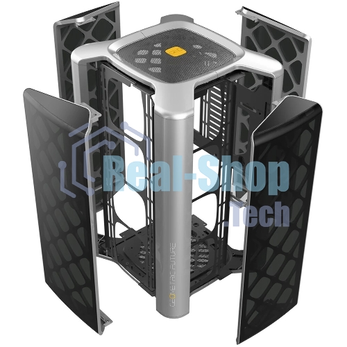 Компьютерный корпус без блока питания Geometric Future Model 2 The Ark, Midi-Tower, TG, no fans, 3xUSB-A 3.0, 1xUSB 3.2 Type-C, mATX, mITX Gray