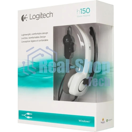 Гарнитура Logitech H150 белый, проводная, 3.5 мм