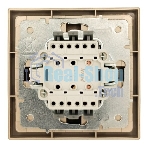 Выключатель проходной 1-кл. СП ZIMA IP20 10А безвинт. зажим зол. LEZARD 704-3688-105QC