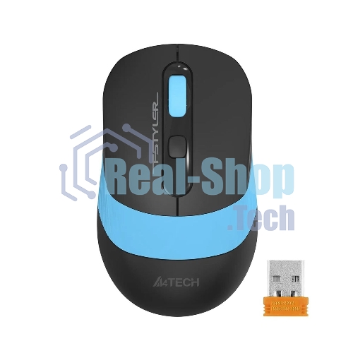 Мышь беспроводная A4Tech Fstyler FG10S черный/синий, 2000 dpi, радиоканал, USB, кнопки - 4