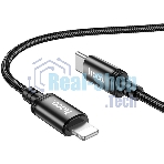 Кабель Hoco X89 Wind iP USB Type-C (m)-Lightning (m) 1м черный коробка
