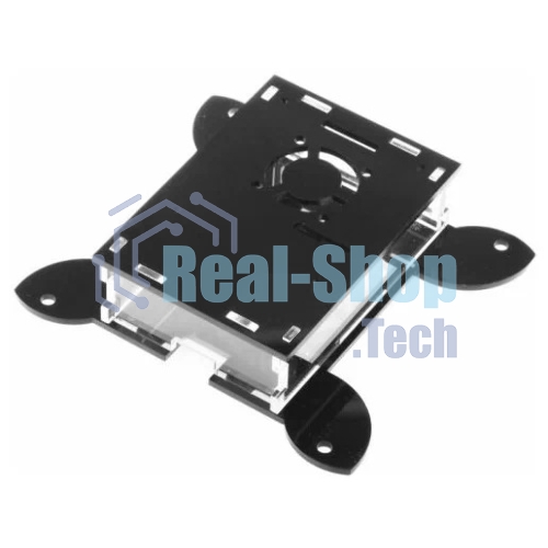 Корпус Qumo, VESA 100x100+вентилятор, Raspberry Pi 4, акрил, черный (RS043)