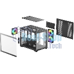 Корпус Ocypus Gamma C54 BK ARGB, Mini-Tower, чёрный, 3 x 120 мм