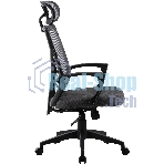 Кресло Cactus CS-MC414-GY черный, сетка, подголовник