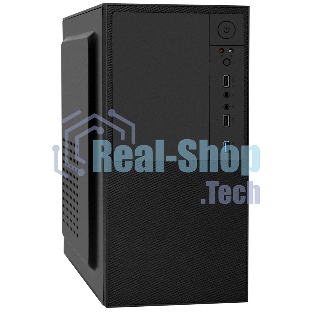 Компьютерный корпус Minitower ExeGate BAA-308U2-AA500 (mATX, БП AA500 с вент. 8см, 1хUSB+2хUSB 3.0, HD Audio, черный)
