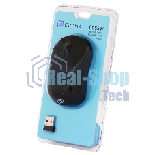 Мышь беспроводная Oklick 605SW черный, 1200 dpi, радиоканал, USB, кнопки - 3