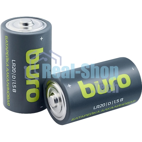 Батарея Buro Alkaline LR20 D 18000mAh (2шт) блистер, 1.5 В