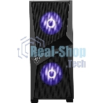 Компьютерный корпус MSI MAG FORGE 100M/mid-tower, ATX, tempered glass side panel/2x RGb 120мм & 1x 120мм fans inc./MAG FORGE 100M