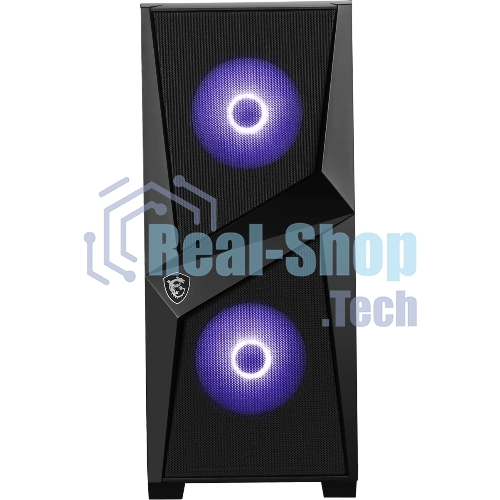 Компьютерный корпус MSI MAG FORGE 100M/mid-tower, ATX, tempered glass side panel/2x RGb 120мм & 1x 120мм fans inc./MAG FORGE 100M