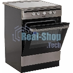 Плита электрическая Hansa FCCX64000 серебристый, конфорок 4 шт, духовка 69 л, 60 см x 85 см x 60 см