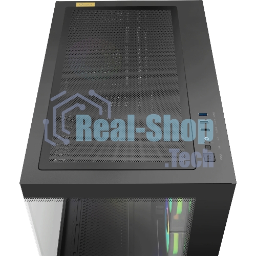 Корпус Ocypus Gamma C54 BK ARGB, Mini-Tower, чёрный, 3 x 120 мм