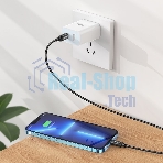 Кабель Hoco X89 Wind iP USB Type-C (m)-Lightning (m) 1м черный коробка