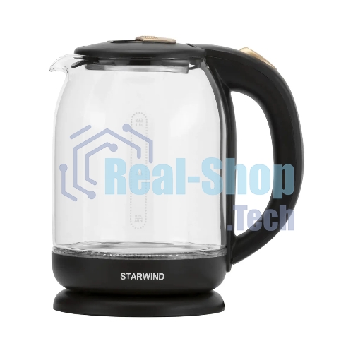Чайник электрический Starwind SKG1052 1.8 л, 1500 Вт, темно-коричневый/бронзовый (корпус: стекло)
