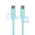 Кабель Type-C to Type-C, silica gel, 1м, 3A, 60W, PD (blue)