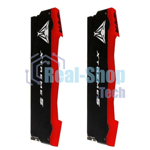 Оперативная память Patriot Viper Xtreme 5, DDR5, 32GB (2x16GB), 7600MHz, CL36, DIMM, с радиаторами, черный