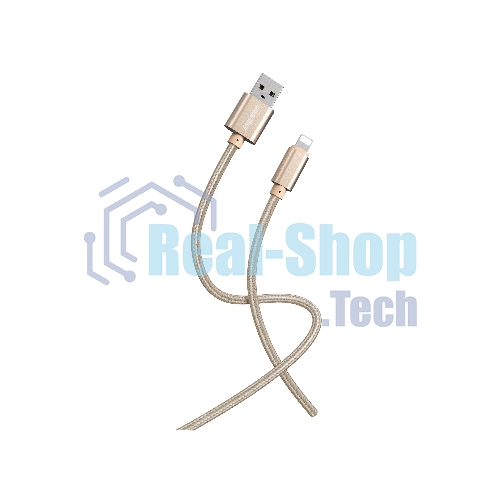 Кабель Smartbuy (iK-512-S02g) S02 Lightning золотистый, 3 А, 1 м,