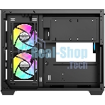 Корпус Ocypus Gamma C54 BK ARGB, Mini-Tower, чёрный, 3 x 120 мм