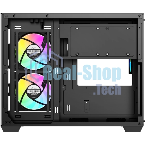 Корпус Ocypus Gamma C54 BK ARGB, Mini-Tower, чёрный, 3 x 120 мм