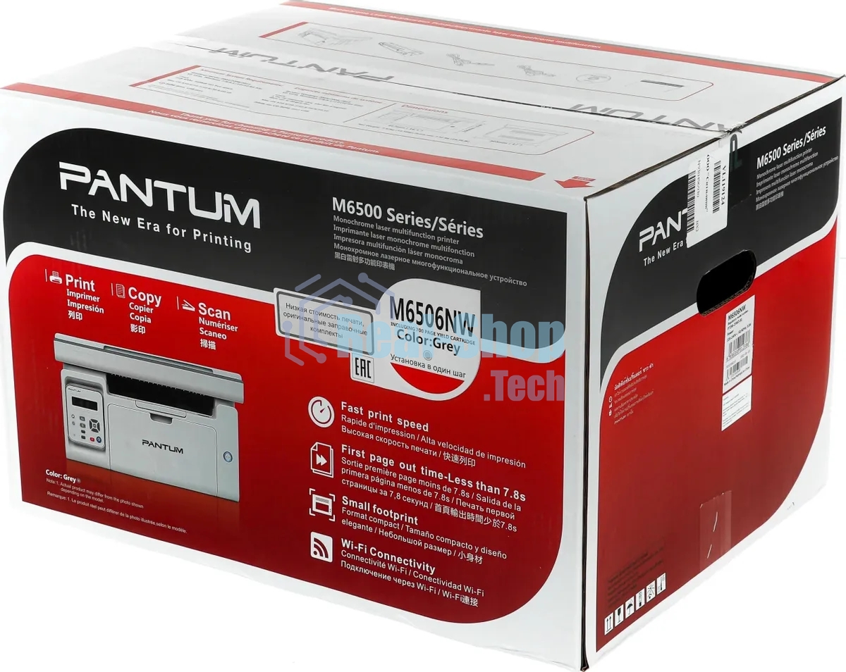 МФУ лазерное Pantum M6506NW, A4, ч/б, печ. до 22 стр/мин., 1200 x 1200 dpi, USB, RJ-45, Wi-Fi