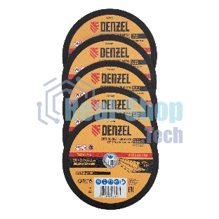 Круг отрезной по металлу Denzel 230 х 2,0 х 22,2 мм, A36TBF, в метал. банке, 5 шт.