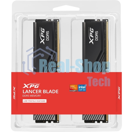 Оперативная память ADATA Lancer Blade, DDR5, 64GB (2x32GB), 5600 MHz, CL46, с радиатором, черный