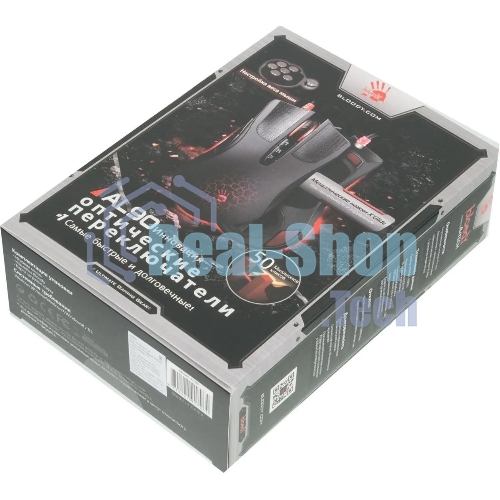Мышь проводная A4Tech Bloody AL90 Blazing черный, 12000 dpi, USB, кнопки - 8