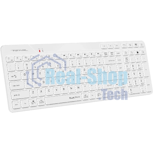 Клавиатура A4Tech Fstyler FBK27C AS белый USB беспроводная BT/Radio slim Multimedia (FBK27C AS)