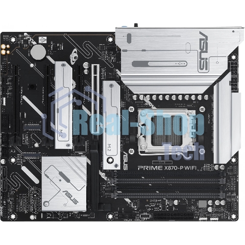 Материнская плата ASUS PRIME X870-P WIFI, AM5, AMD X870, 4xDDR5, 2xSATA, 4xM.2, 1xPCI-E 5.0 x16, 2xPCI-E 4.0 x1, 1xHDMI, 2xUSB-C, 1x 2.5Gb LAN, 4xUSB-A 3.2 Gen 1, 1xUSB-A 3.2 Gen 2, 4xUSB-A 2.0, 3x3.5 мм, 7.1, 1xWi-Fi 7, ATX