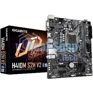 Материнская плата Gigabyte H410M S2H V2 2.1, LGA 1200, Intel Q470, 2xDDR4, 4xSATA, 1xM.2, 1xPCIe 3.0 x16, 2xPCIe x1, 1xHDMI, 1xDVI-D, 1xVGA, 1x 1Gb LAN, 2xUSB-A 3.2 Gen 1, 4xUSB-A 2.0, 3x3.5 мм, 7.1, mATX