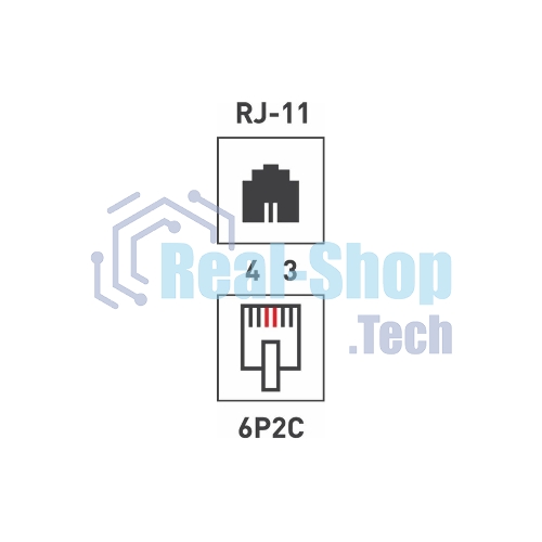 Розетка телефонная 1-м Proconnect RJ11 6P2C 03-0001-4