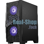 Компьютерный корпус MSI MAG FORGE 100M/mid-tower, ATX, tempered glass side panel/2x RGb 120мм & 1x 120мм fans inc./MAG FORGE 100M